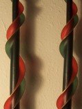 12″ Beeswax 2-Color Double Spiral with Gold Edge