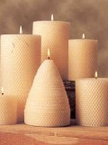 Beeswax Honeycomb Rolled Pillars (Classic Ivory)